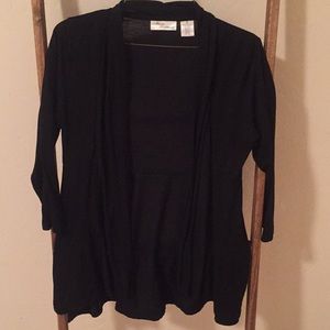 Black 3/4 Sleeve Cardigan